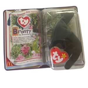 Ty McDonalds Teenie Beanie BRONTY The Brontosaurus  Toy Plush vintage